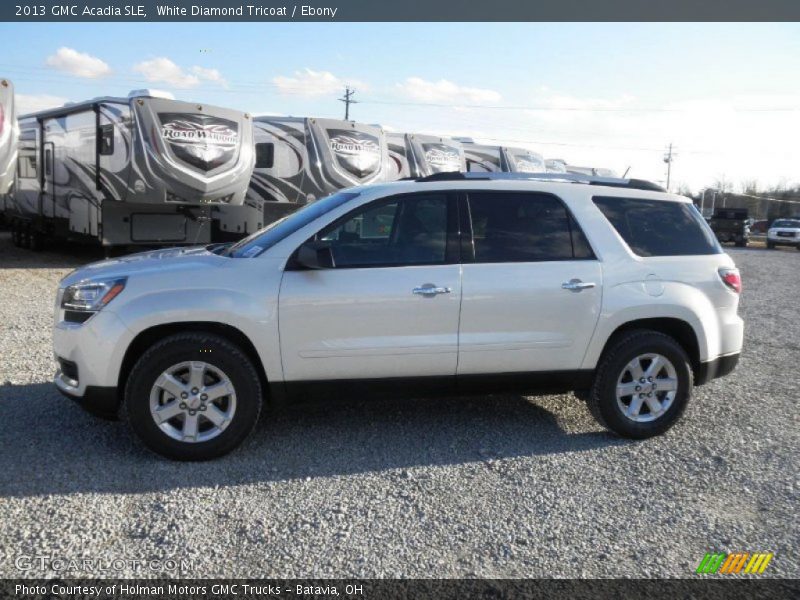 White Diamond Tricoat / Ebony 2013 GMC Acadia SLE