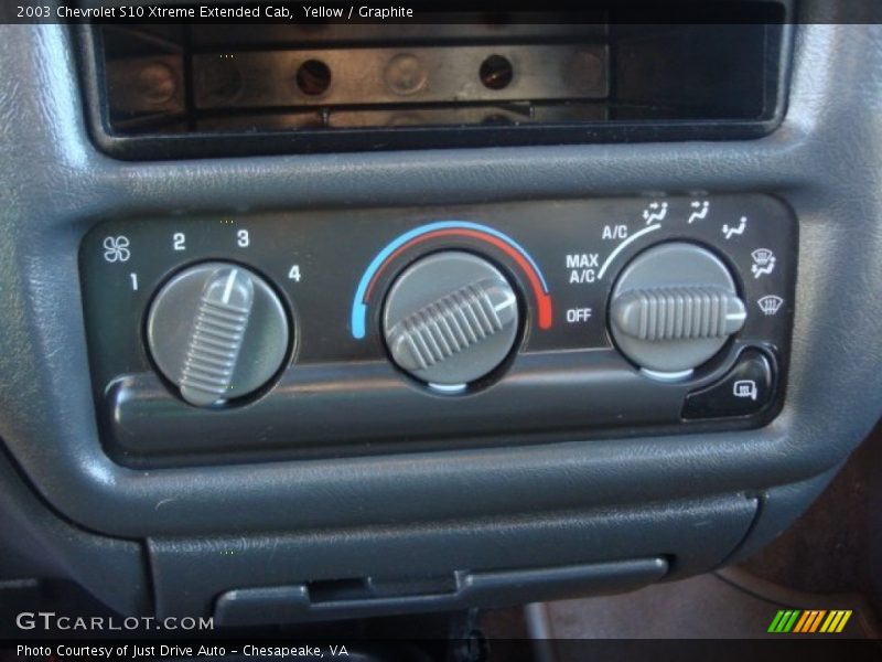 Controls of 2003 S10 Xtreme Extended Cab
