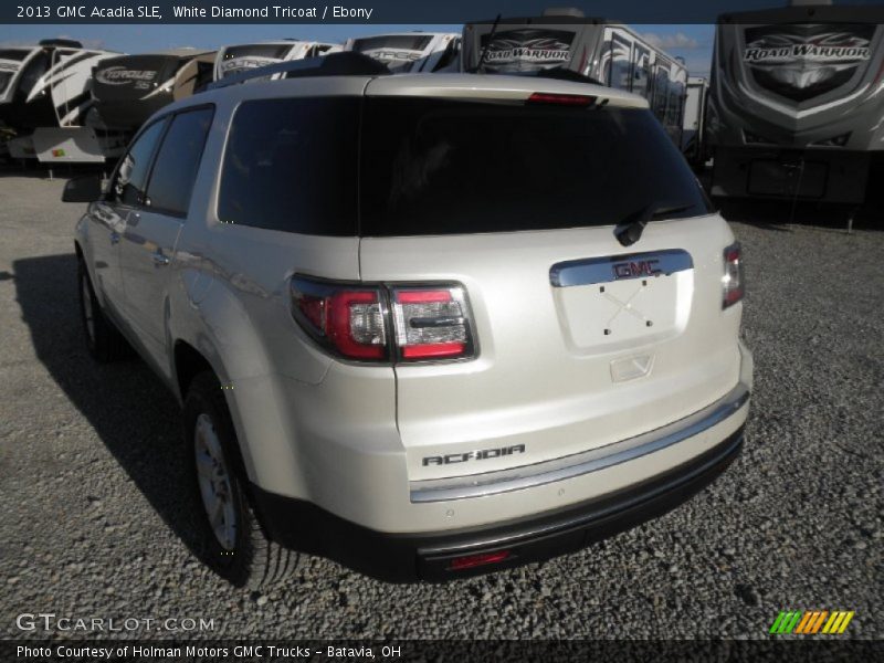 White Diamond Tricoat / Ebony 2013 GMC Acadia SLE