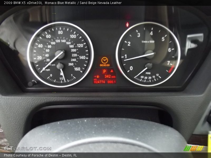 Monaco Blue Metallic / Sand Beige Nevada Leather 2009 BMW X5 xDrive30i