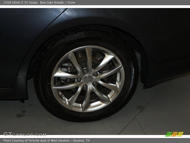 Blue Slate Metallic / Stone 2008 Infiniti G 35 Sedan