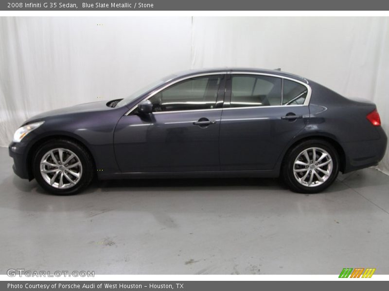 Blue Slate Metallic / Stone 2008 Infiniti G 35 Sedan