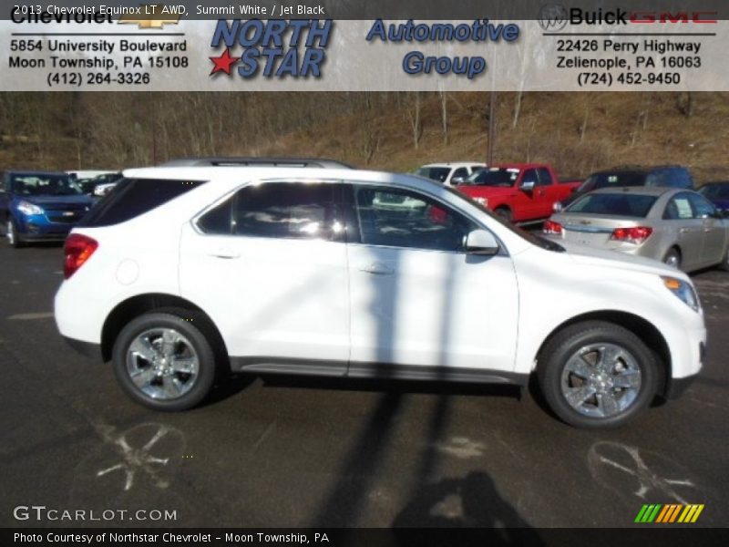Summit White / Jet Black 2013 Chevrolet Equinox LT AWD