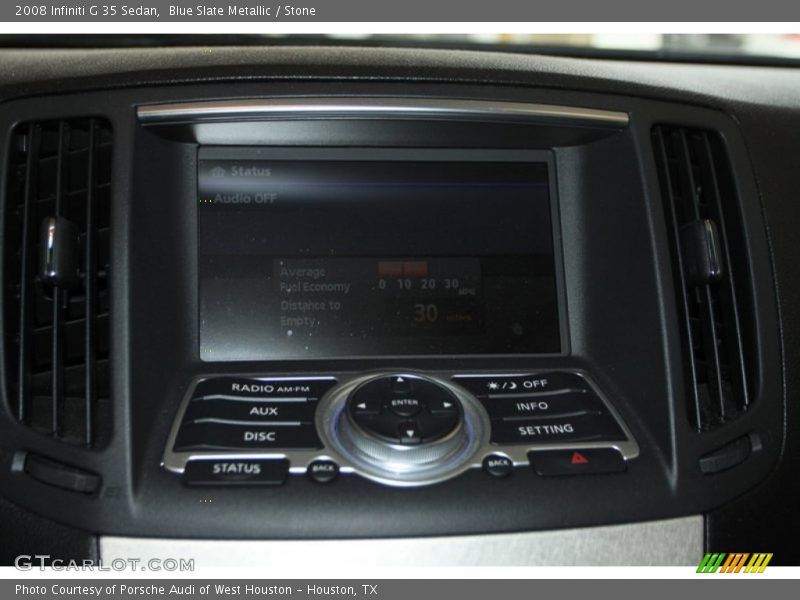 Blue Slate Metallic / Stone 2008 Infiniti G 35 Sedan