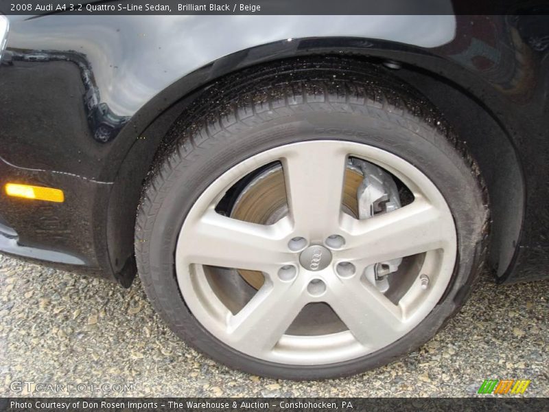 Brilliant Black / Beige 2008 Audi A4 3.2 Quattro S-Line Sedan