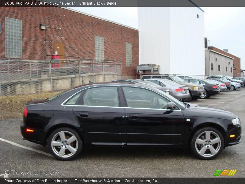 Brilliant Black / Beige 2008 Audi A4 3.2 Quattro S-Line Sedan