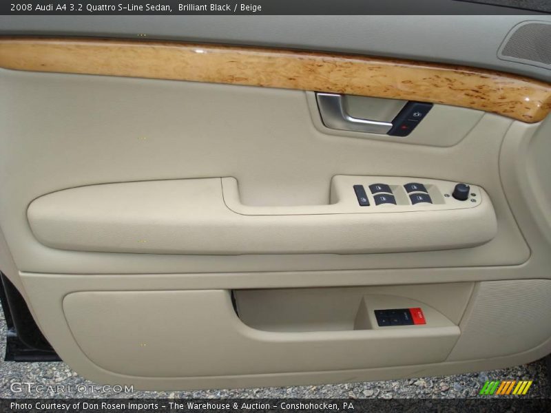 Brilliant Black / Beige 2008 Audi A4 3.2 Quattro S-Line Sedan