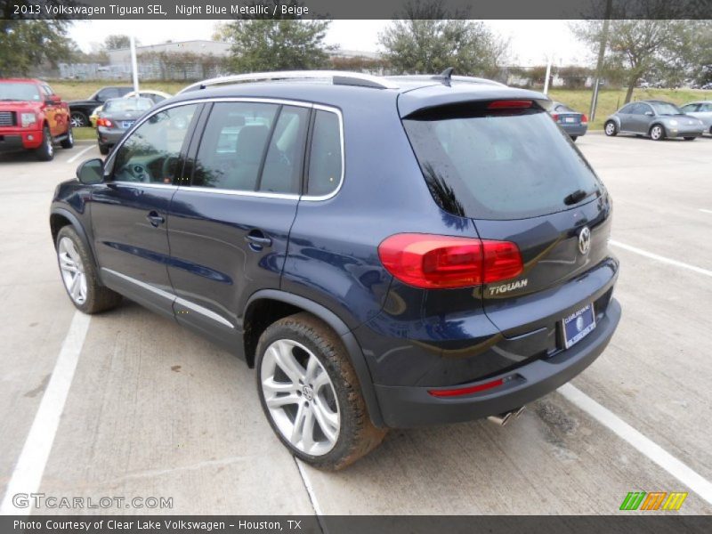 Night Blue Metallic / Beige 2013 Volkswagen Tiguan SEL