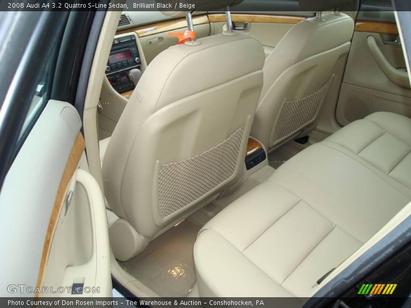 Brilliant Black / Beige 2008 Audi A4 3.2 Quattro S-Line Sedan