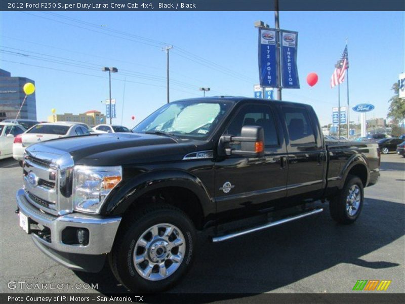 Black / Black 2012 Ford F250 Super Duty Lariat Crew Cab 4x4