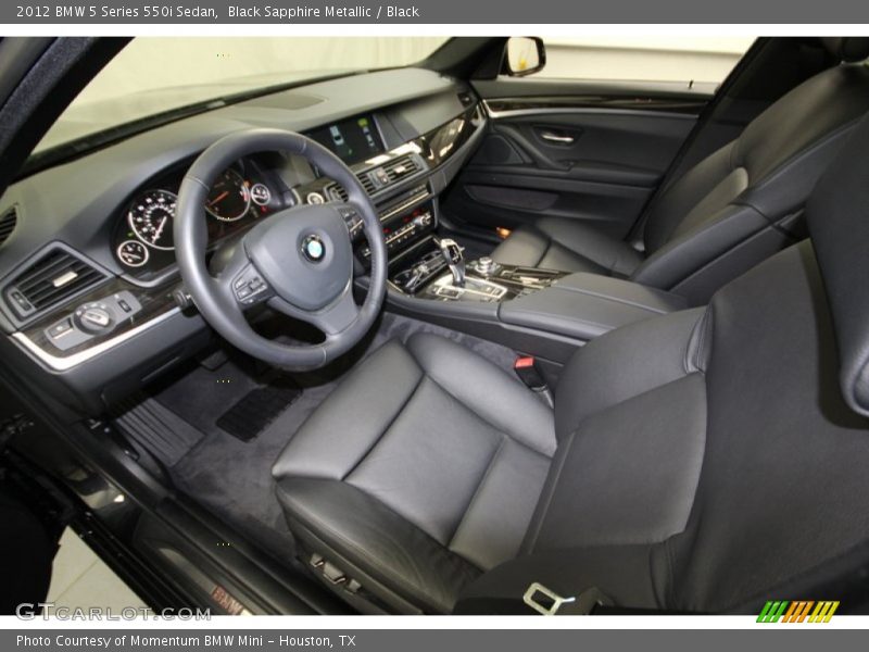 Black Sapphire Metallic / Black 2012 BMW 5 Series 550i Sedan