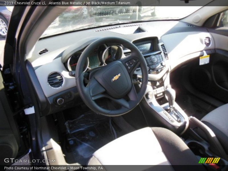 Atlantis Blue Metallic / Jet Black/Medium Titanium 2013 Chevrolet Cruze LS