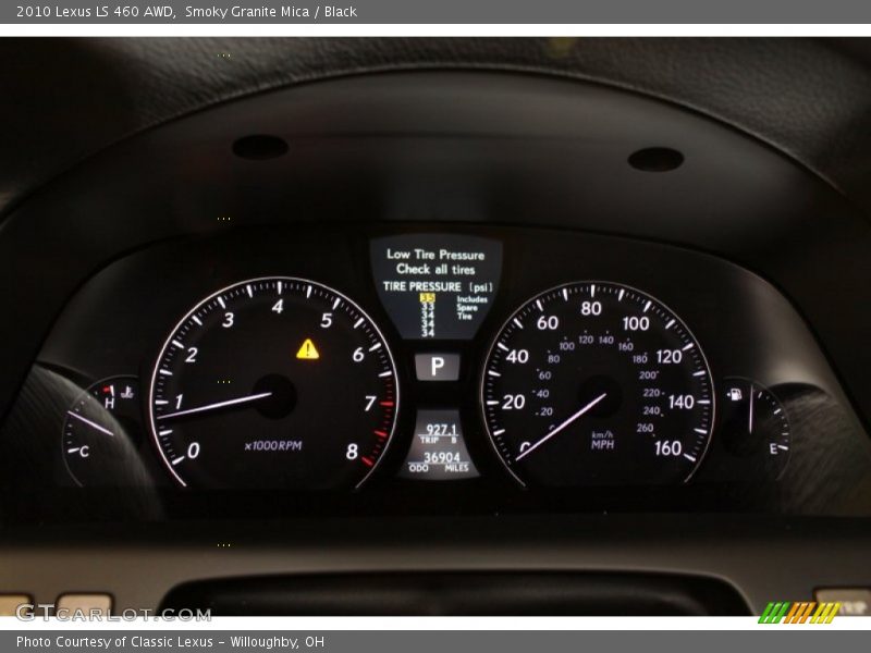 Smoky Granite Mica / Black 2010 Lexus LS 460 AWD