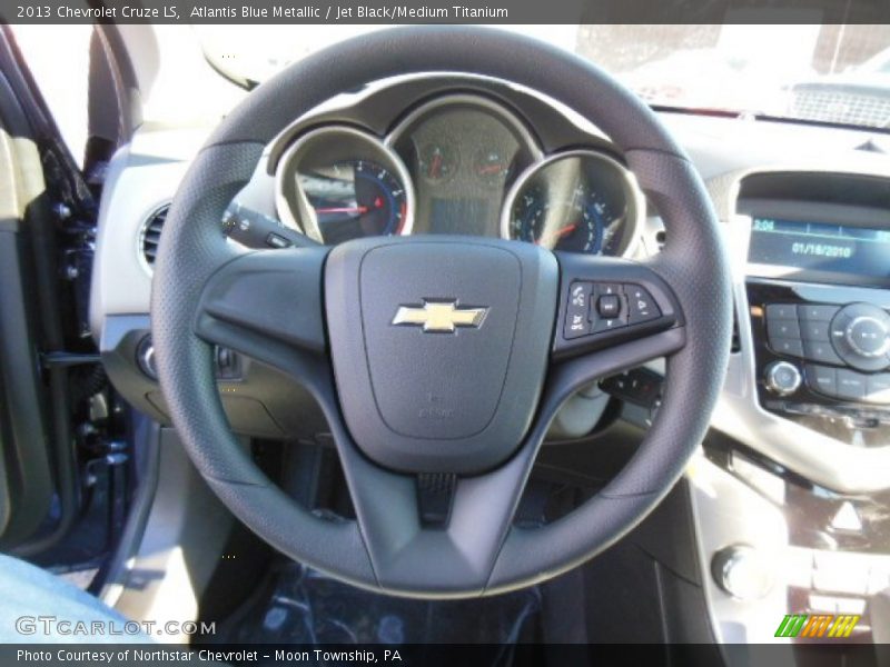 Atlantis Blue Metallic / Jet Black/Medium Titanium 2013 Chevrolet Cruze LS