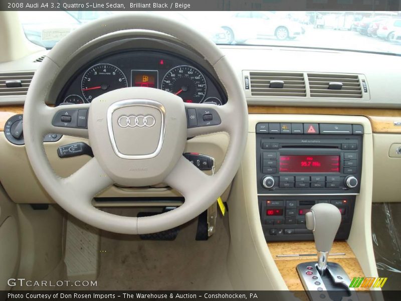 Brilliant Black / Beige 2008 Audi A4 3.2 Quattro S-Line Sedan