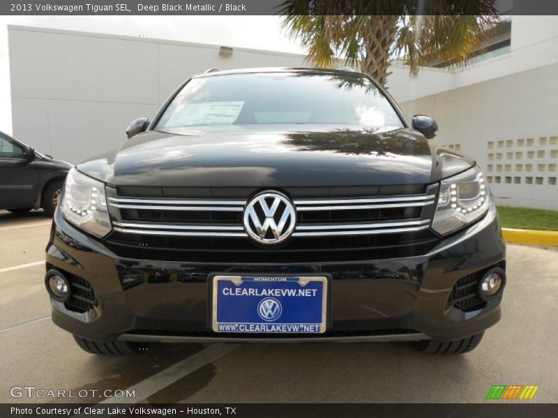 Deep Black Metallic / Black 2013 Volkswagen Tiguan SEL