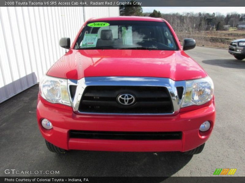 Radiant Red / Graphite Gray 2008 Toyota Tacoma V6 SR5 Access Cab 4x4
