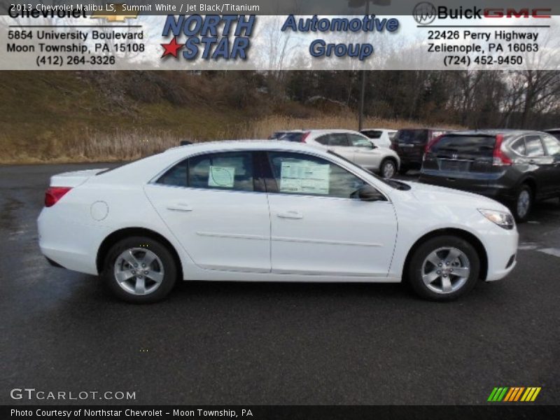 Summit White / Jet Black/Titanium 2013 Chevrolet Malibu LS