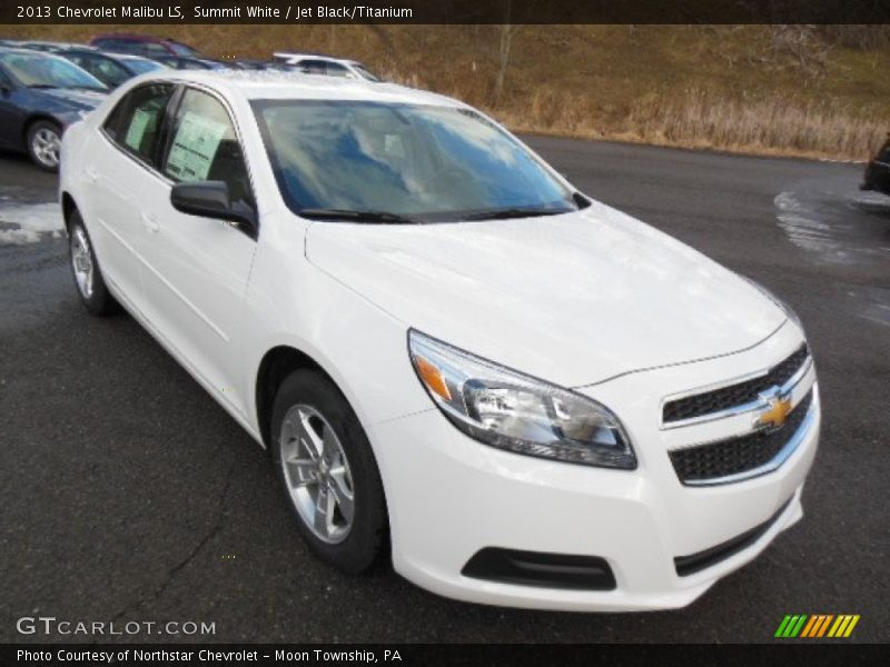 Summit White / Jet Black/Titanium 2013 Chevrolet Malibu LS