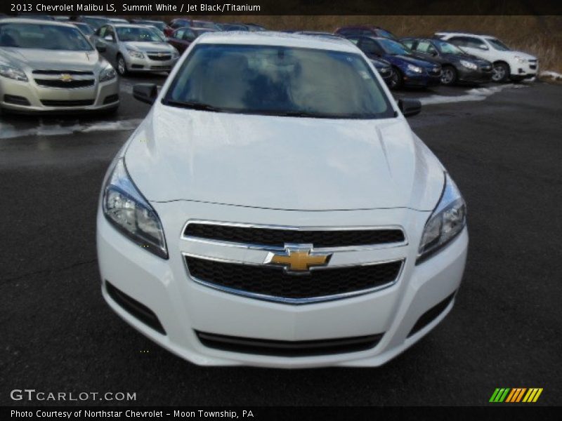Summit White / Jet Black/Titanium 2013 Chevrolet Malibu LS