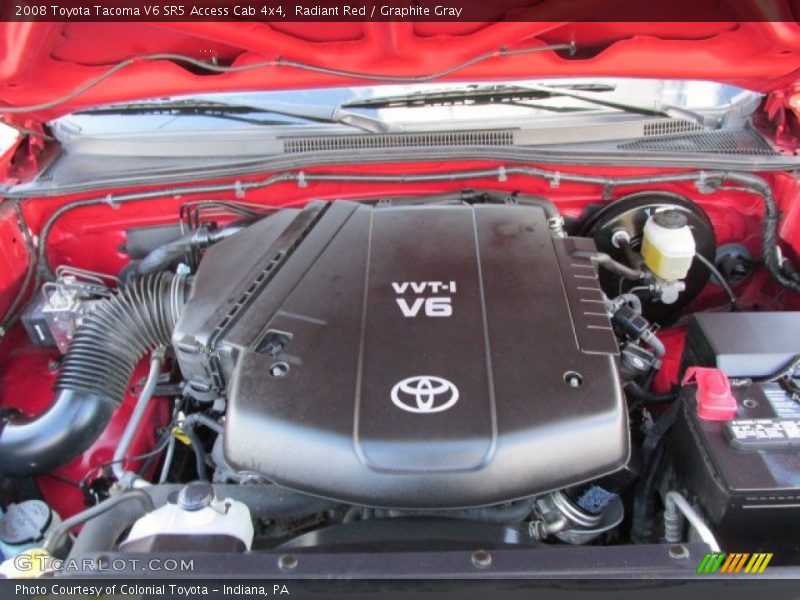 Radiant Red / Graphite Gray 2008 Toyota Tacoma V6 SR5 Access Cab 4x4