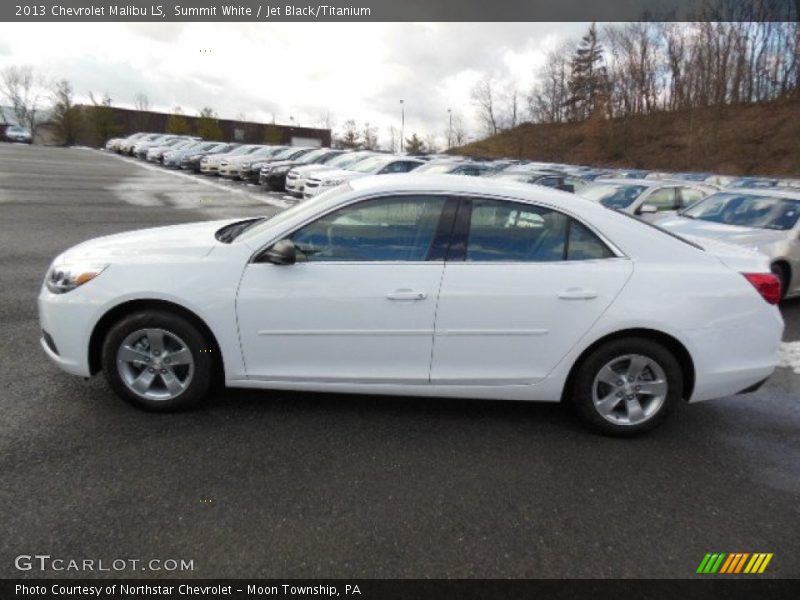 Summit White / Jet Black/Titanium 2013 Chevrolet Malibu LS