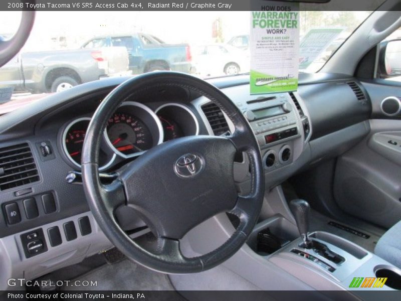 Radiant Red / Graphite Gray 2008 Toyota Tacoma V6 SR5 Access Cab 4x4