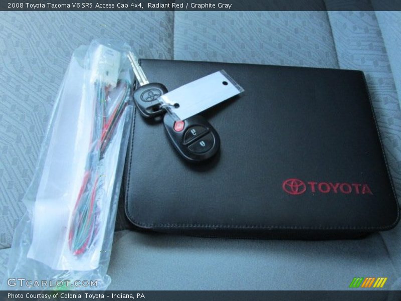 Radiant Red / Graphite Gray 2008 Toyota Tacoma V6 SR5 Access Cab 4x4