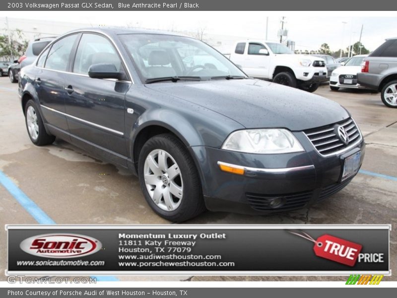 Blue Anthracite Pearl / Black 2003 Volkswagen Passat GLX Sedan