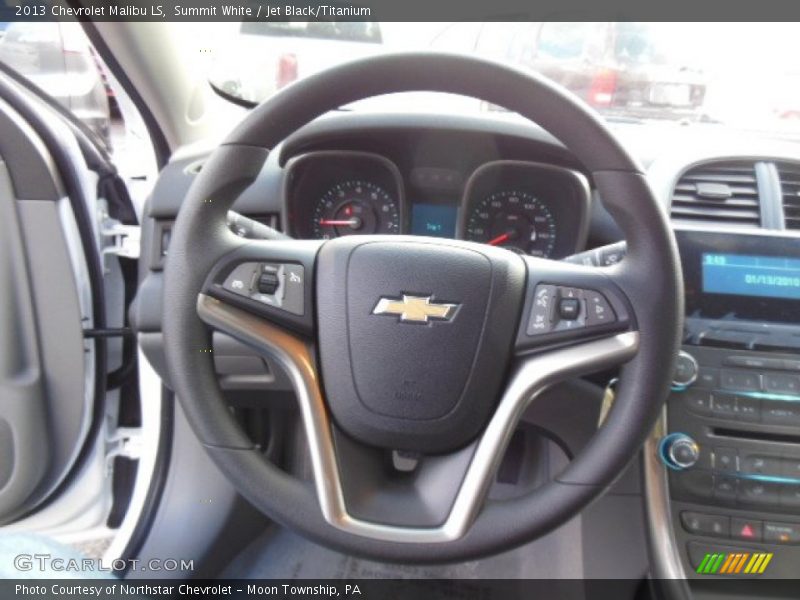 Summit White / Jet Black/Titanium 2013 Chevrolet Malibu LS