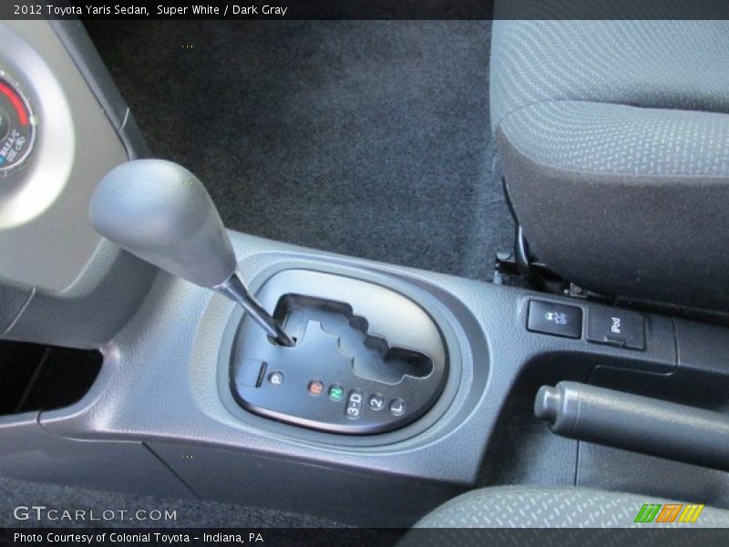 Super White / Dark Gray 2012 Toyota Yaris Sedan