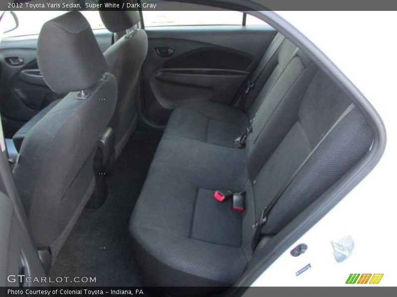 Super White / Dark Gray 2012 Toyota Yaris Sedan