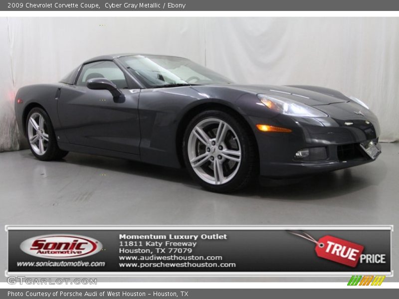 Cyber Gray Metallic / Ebony 2009 Chevrolet Corvette Coupe