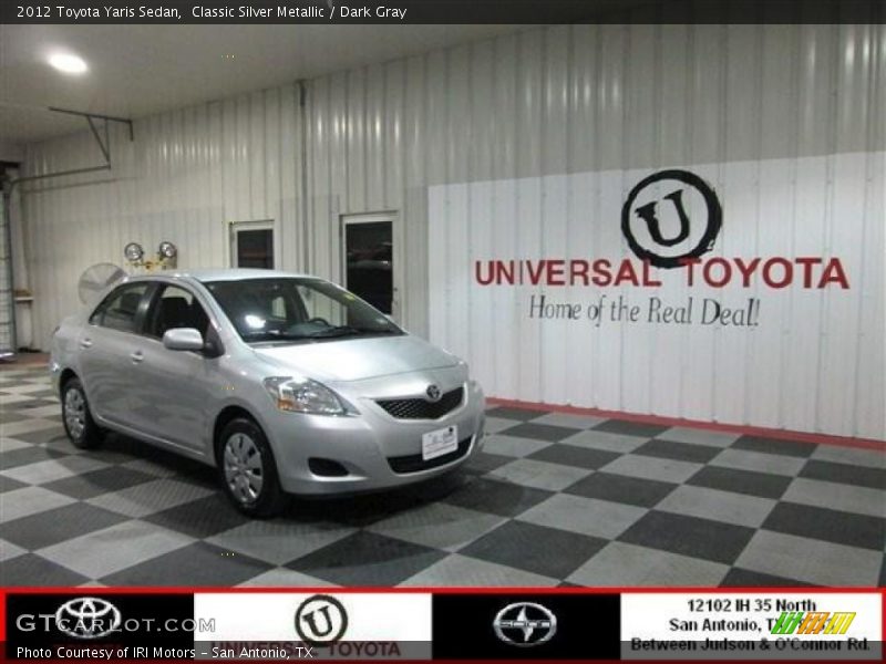 Classic Silver Metallic / Dark Gray 2012 Toyota Yaris Sedan