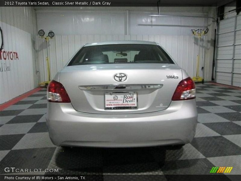 Classic Silver Metallic / Dark Gray 2012 Toyota Yaris Sedan