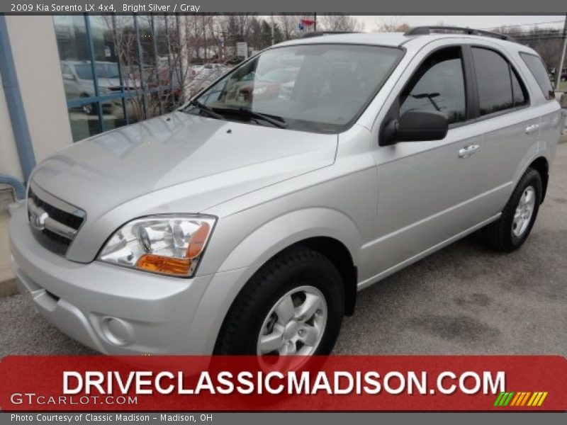 Bright Silver / Gray 2009 Kia Sorento LX 4x4