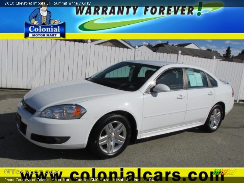 Summit White / Gray 2010 Chevrolet Impala LT