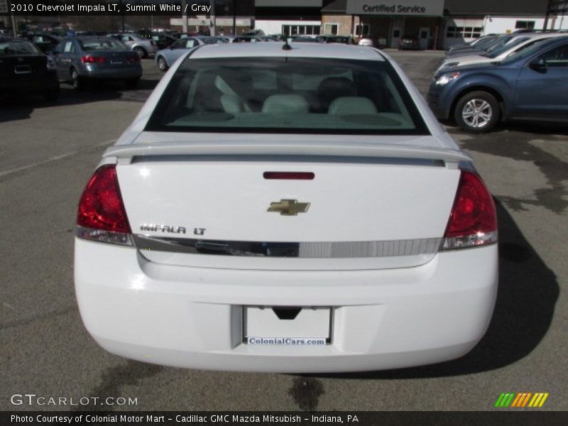 Summit White / Gray 2010 Chevrolet Impala LT