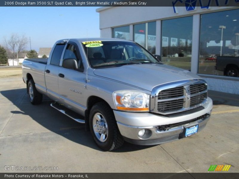 Bright Silver Metallic / Medium Slate Gray 2006 Dodge Ram 3500 SLT Quad Cab