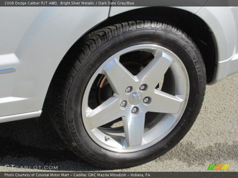 Bright Silver Metallic / Dark Slate Gray/Blue 2008 Dodge Caliber R/T AWD
