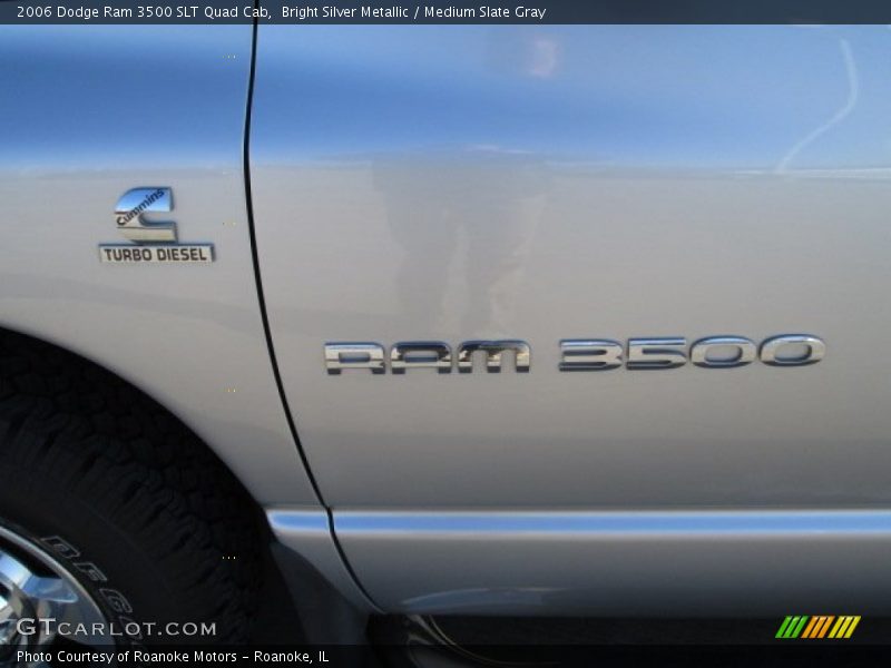 Bright Silver Metallic / Medium Slate Gray 2006 Dodge Ram 3500 SLT Quad Cab