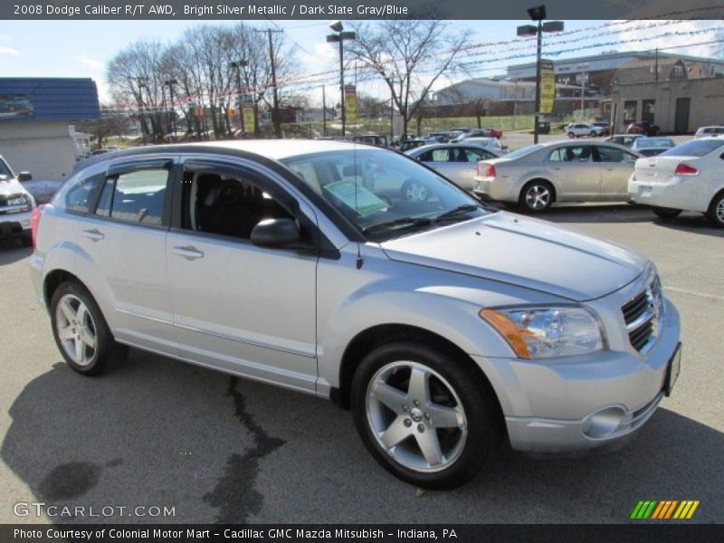Bright Silver Metallic / Dark Slate Gray/Blue 2008 Dodge Caliber R/T AWD