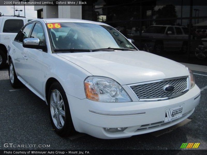 Oxford White / Black 2006 Ford Five Hundred Limited
