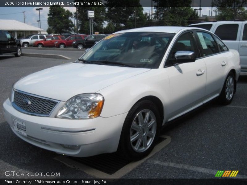 Oxford White / Black 2006 Ford Five Hundred Limited