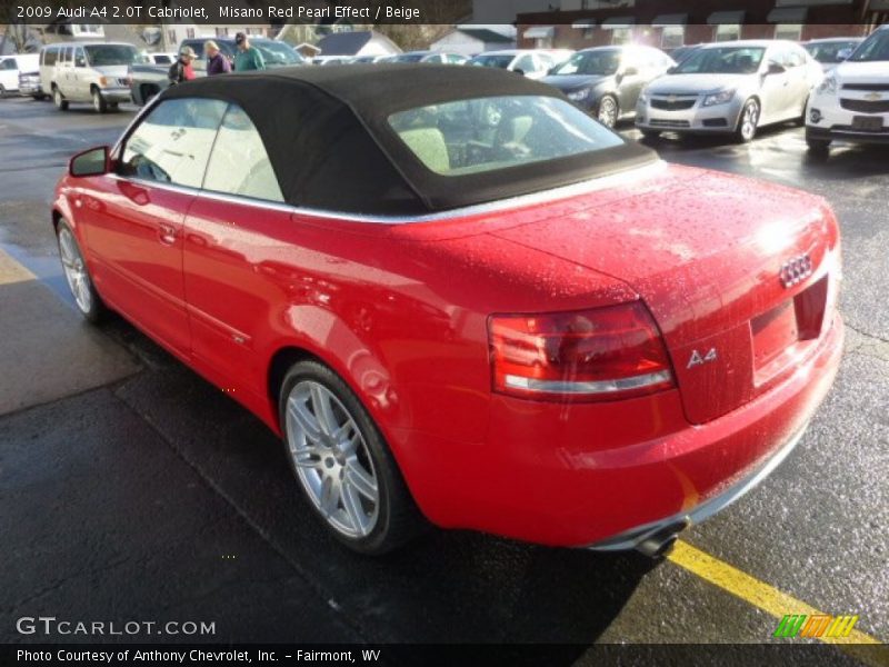 Misano Red Pearl Effect / Beige 2009 Audi A4 2.0T Cabriolet