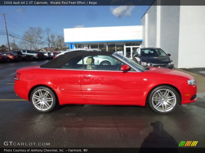 Misano Red Pearl Effect / Beige 2009 Audi A4 2.0T Cabriolet