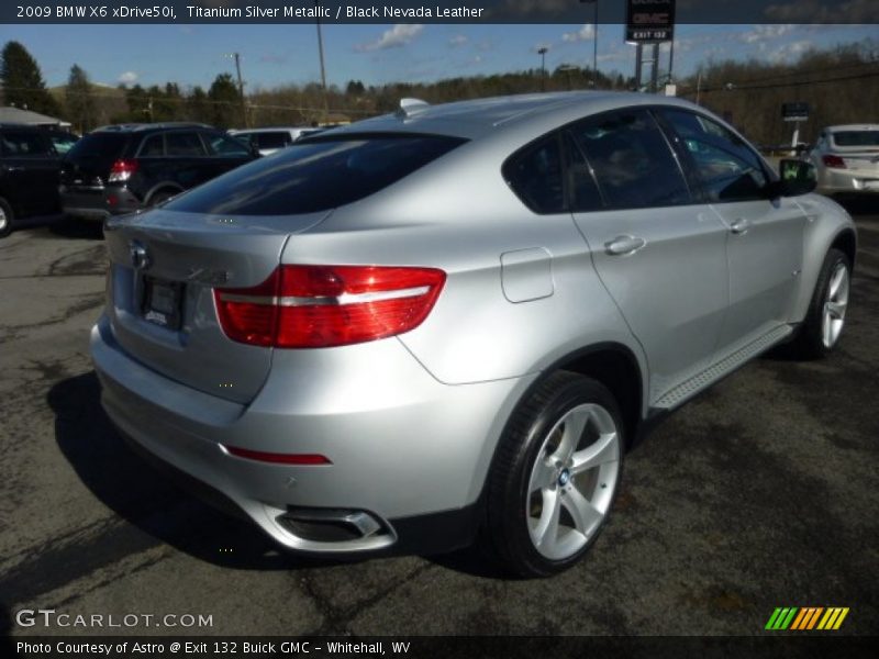 Titanium Silver Metallic / Black Nevada Leather 2009 BMW X6 xDrive50i