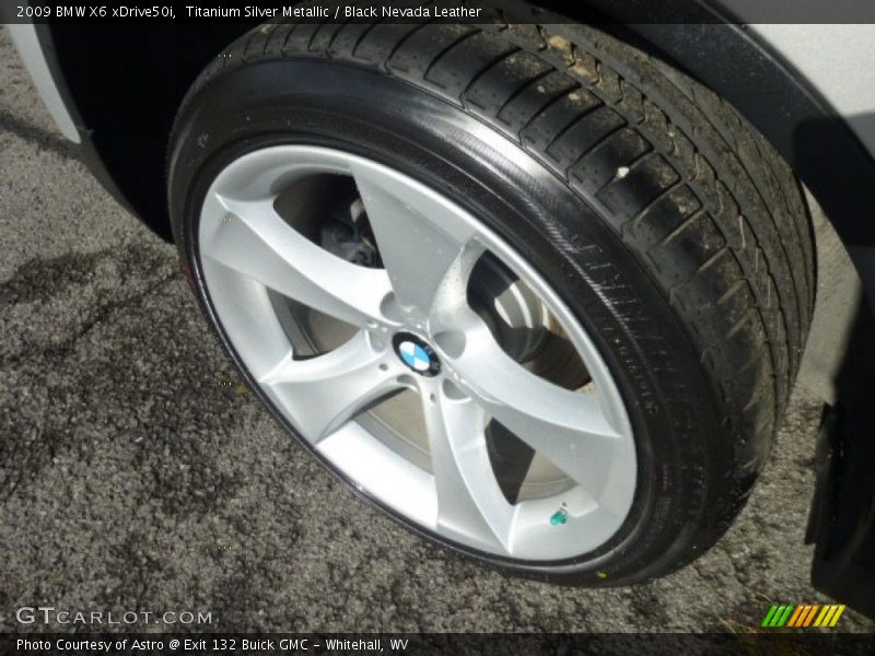 Titanium Silver Metallic / Black Nevada Leather 2009 BMW X6 xDrive50i