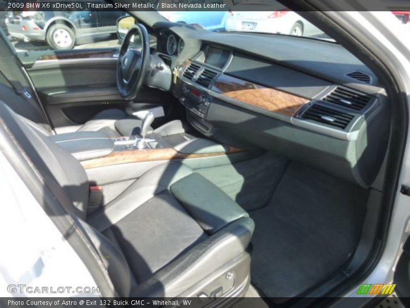Titanium Silver Metallic / Black Nevada Leather 2009 BMW X6 xDrive50i