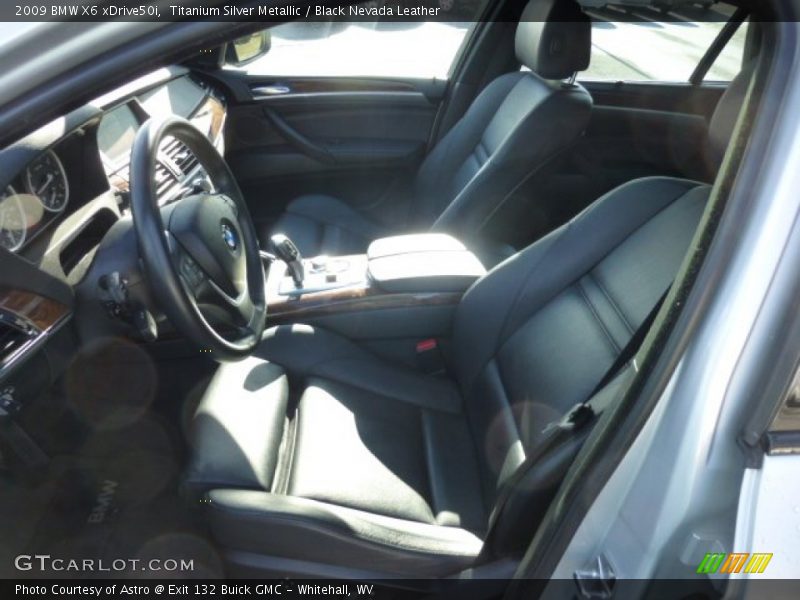 Titanium Silver Metallic / Black Nevada Leather 2009 BMW X6 xDrive50i